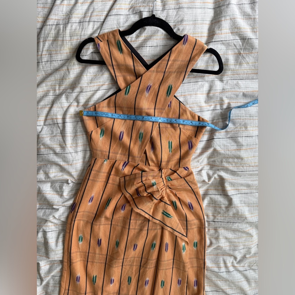 Ulla Johnson Orange Pattern Crossover Halter Maxi Dress similar to Noelle - Picture 4 of 16